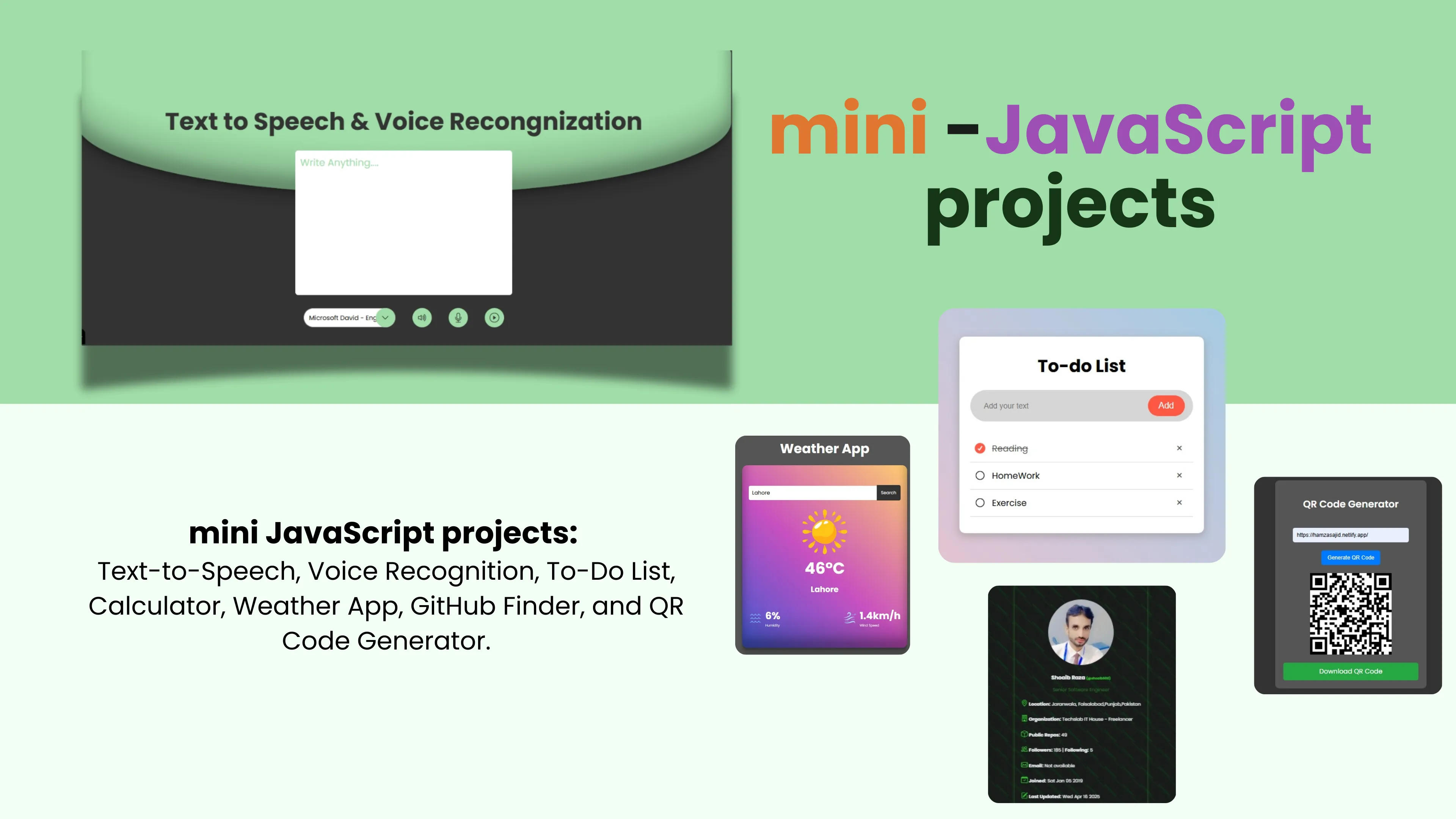 mini JavaScript
              projects loading=